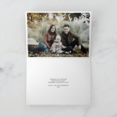 Moderne geometrische kleur overlappende kerstfoto feestdagen kaart (Binnen)