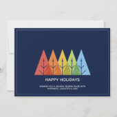 Moderne geometrische kleur overlappende kerstfoto feestdagenkaart (Voorkant)