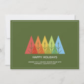 Moderne geometrische kleur overlappende kerstfoto feestdagenkaart (Voorkant)