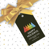 Moderne geometrische kleur overlappende Kerstmis Cadeaulabel