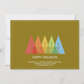 Moderne geometrische kleur overlappende Kerstmis Feestdagenkaart (Voorkant)