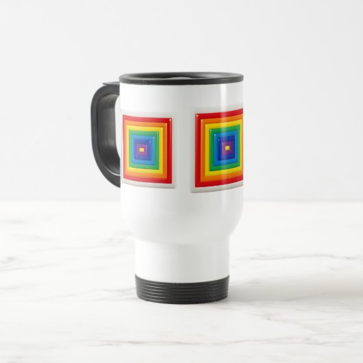 Moderne Geometrische Kleur Pop Reisbeker (Voorkant links)