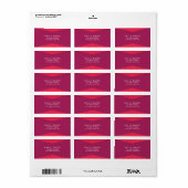 Moderne geometrische kleuren Paars blok en roze ad Etiket (Full Sheet)