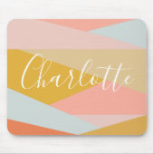 Moderne Geometrische kleurenblok Aangepast deelstu Muismat (Voorkant)