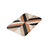 Moderne geometrische kleurenblok Bruin Badmat (Gekanteld)
