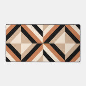 Moderne geometrische kleurenblok Bruin Bureaumat (Voorkant)