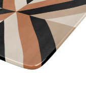 Moderne geometrische kleurenblok Bruin Snijplank (Hoek)