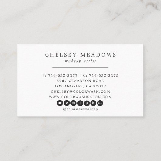 Moderne geometrische kleurenblok Terrazzo Visitekaartje (Achterkant)