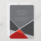 Moderne geometrische kleurenblokken Geo-foto-Afstu Aankondiging (Achterkant)