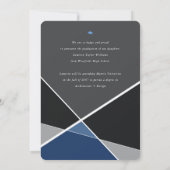 Moderne geometrische kleurenblokken Geo-foto-Afstu Aankondiging (Achterkant)