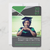 Moderne geometrische kleurenblokken Geo-foto-Afstu Aankondiging (Voorkant)