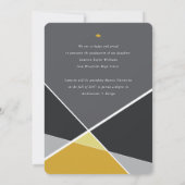 Moderne geometrische kleurenblokken Geo-foto-Afstu Aankondiging (Achterkant)