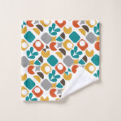 Moderne geometrische kleurige middenklassetriem bad handdoek (Wasdoekje)