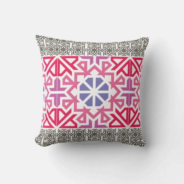 Moderne geometrische kleurrijke Boho-patroon Kussen (Voorkant)