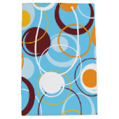 Moderne geometrische kleurrijke cirkels vormpatroo medium cadeauzakje (Voorkant)