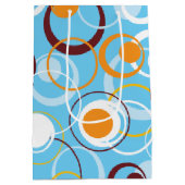 Moderne geometrische kleurrijke cirkels vormpatroo medium cadeauzakje (Achterkant)