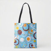 Moderne geometrische kleurrijke cirkels vormpatroo tote bag (Voorkant)