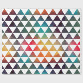 Moderne geometrische kleurrijke driehoeken cadeaupapier (Vlak)