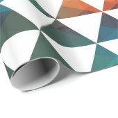 Moderne geometrische kleurrijke driehoeken cadeaupapier (Rol Hoek)