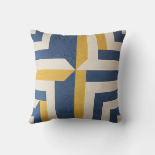 Moderne geometrische kleurrijke zigzag vierkante w kussen