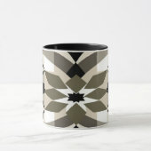 Moderne geometrische koffiemok | Neutrale aardeton Mok (Midden)