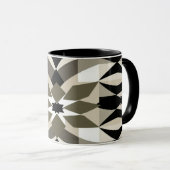Moderne geometrische koffiemok | Neutrale aardeton Mok (Voorkant rechts)