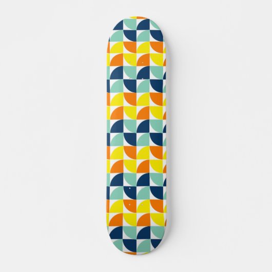 Moderne geometrische kool uit de middelste eeuw persoonlijk skateboard (Voorkant)