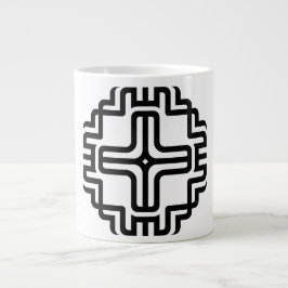 Moderne Geometrische Kruislijn Kunst Grote Koffiekop