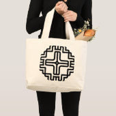 Moderne Geometrische Kruislijn Kunst Grote Tote Bag (Voorkant (product))