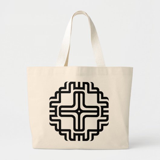 Moderne Geometrische Kruislijn Kunst Grote Tote Bag (Voorkant)