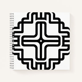 Moderne Geometrische Kruislijn Kunst Notitieboek