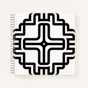 Moderne Geometrische Kruislijn Kunst Notitieboek