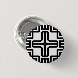 Moderne Geometrische Kruislijn Kunst Ronde Button 3,2 Cm
