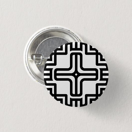 Moderne Geometrische Kruislijn Kunst Ronde Button 3,2 Cm (Voorkant /achterkant)