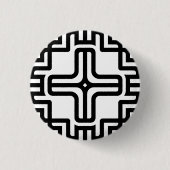 Moderne Geometrische Kruislijn Kunst Ronde Button 3,2 Cm (Voorkant)