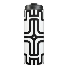 Moderne Geometrische Kruislijn Kunst Thermosbeker