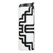 Moderne Geometrische Kruislijn Kunst Thermosbeker (Gedraaid links)