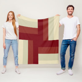 Moderne geometrische kruispatroon  fleece deken