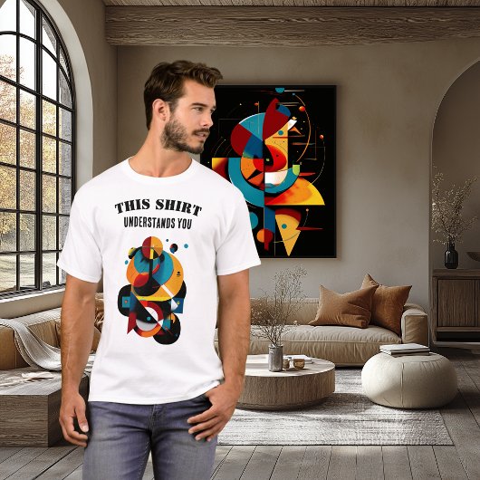 Moderne Geometrische Kunst – Abstracte Intelligent T-shirt