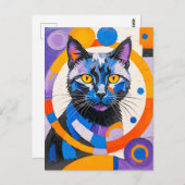 Moderne geometrische kunst briefkaart (Voorkant / Achterkant)