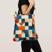 🟦 Moderne Geometrische Kunst Dagelijks Tote Bag (Dichtbij)