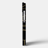 Moderne geometrische kunst Deco Faux Gold/Black Case-Mate iPhone Case (Achterkant / Links)