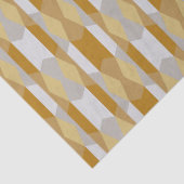 Moderne geometrische kunst in goudgeel, grijs zilv tissuepapier (Detail)