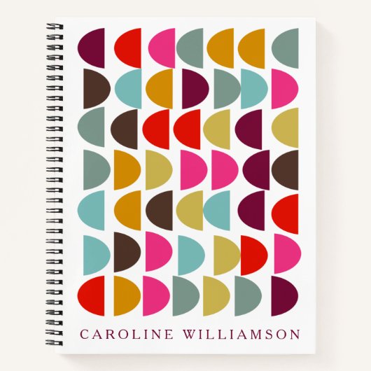 Moderne Geometrische kunst in het aardherfst, spec Notitieboek (Voorkant)