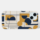 Moderne Geometrische Kunst iPhone 15 Hoesje (Achterkant (horizontaal))
