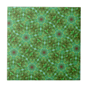 Moderne Geometrische Kunst Pauwgroen Tegeltje