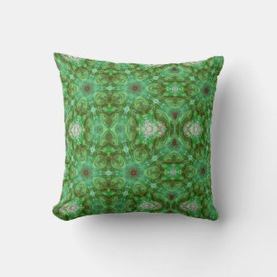 Moderne geometrische kunst Peacock Green Pillow Kussen