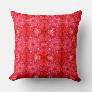 Moderne Geometrische kunst Scarlet Red Sierkussen