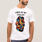 Moderne Geometrische Kunst – Speelse Abstract met T-shirt (Voorkant)