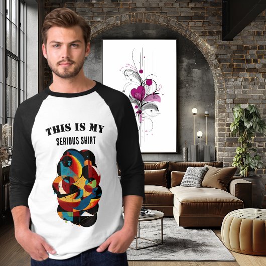 Moderne Geometrische Kunst – Speelse Abstract met T-shirt